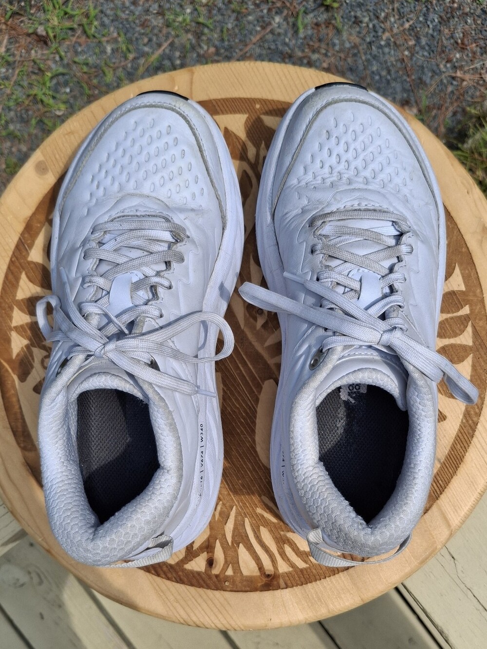 Hoka One One Women's Bondi SR White Leather Slip Resistant Sneakers Sz 8 READ - Picture 6 of 12